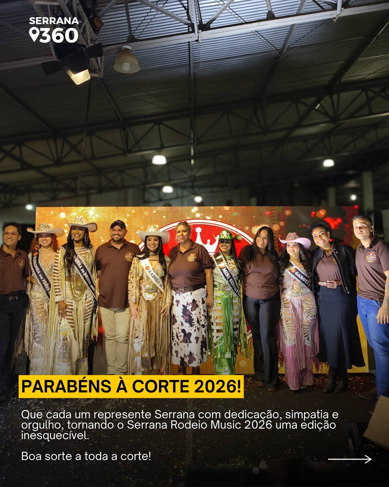 Baile da Rainha define a nova Corte Oficial do Serrana Rodeio Music 2026